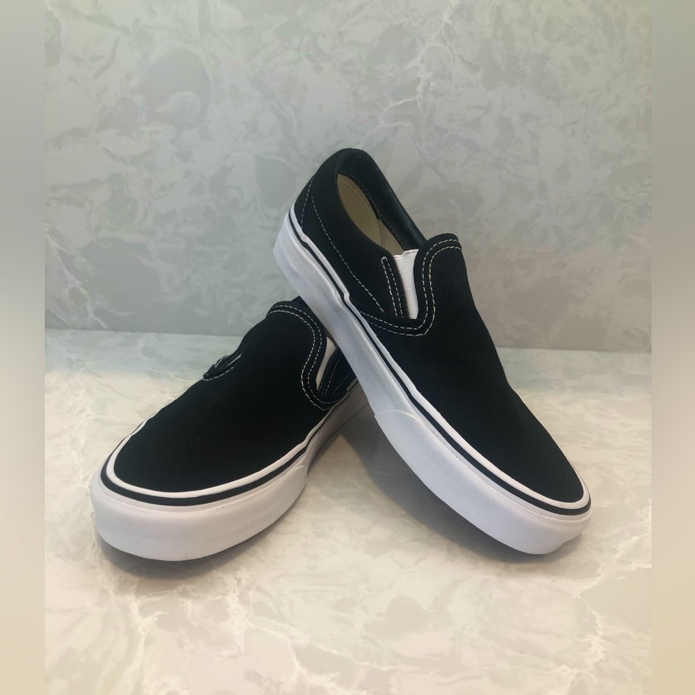 Vans Black Slip-On Shoe Size 7 1/2